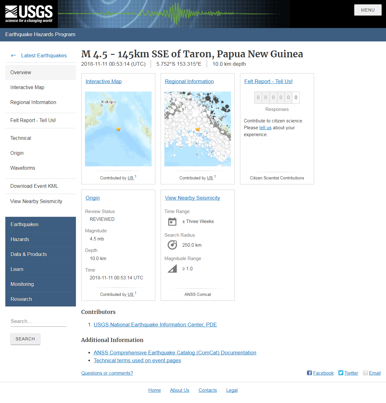 M 4.5 - 145km SSE of Taron, Papua New Guinea.png