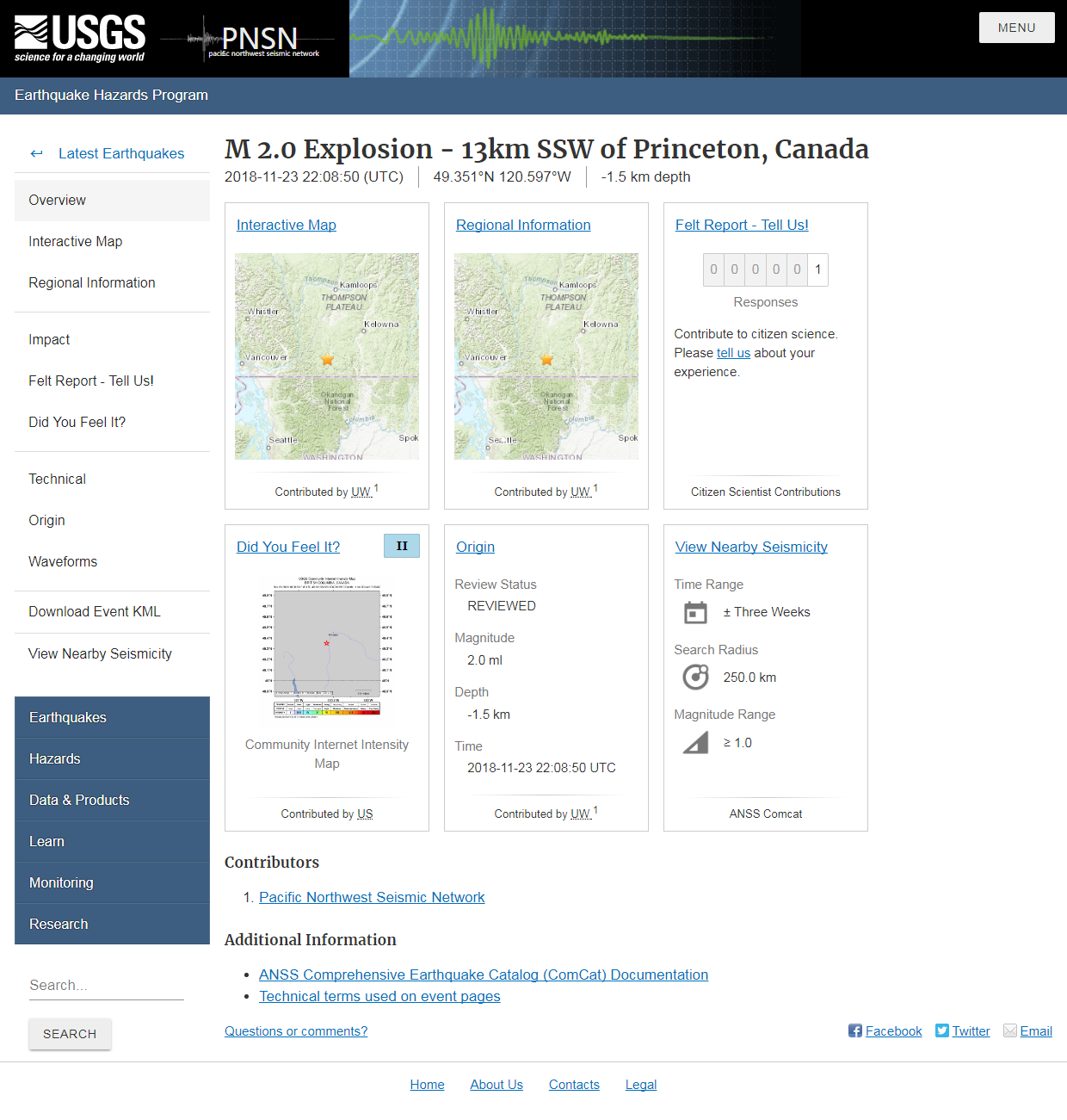 M 2.0 Explosion - 13km SSW of Princeton, Canada.png