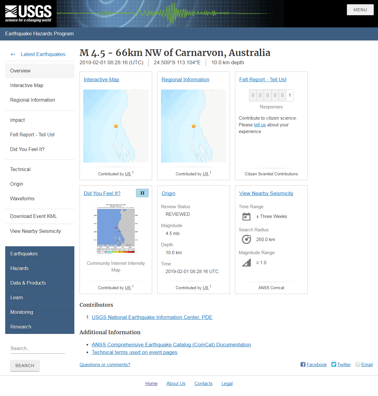 M 4.5 - 66km NW of Carnarvon, Australia.png