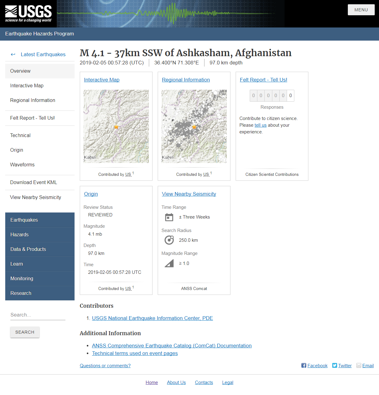 M 4.1 - 37km SSW of Ashkasham, Afghanistan.png