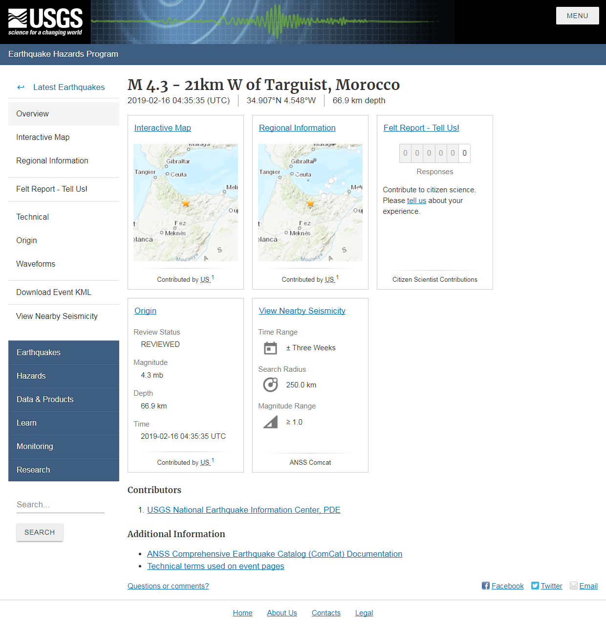 M 4.3 - 21km W of Targuist, Morocco.png
