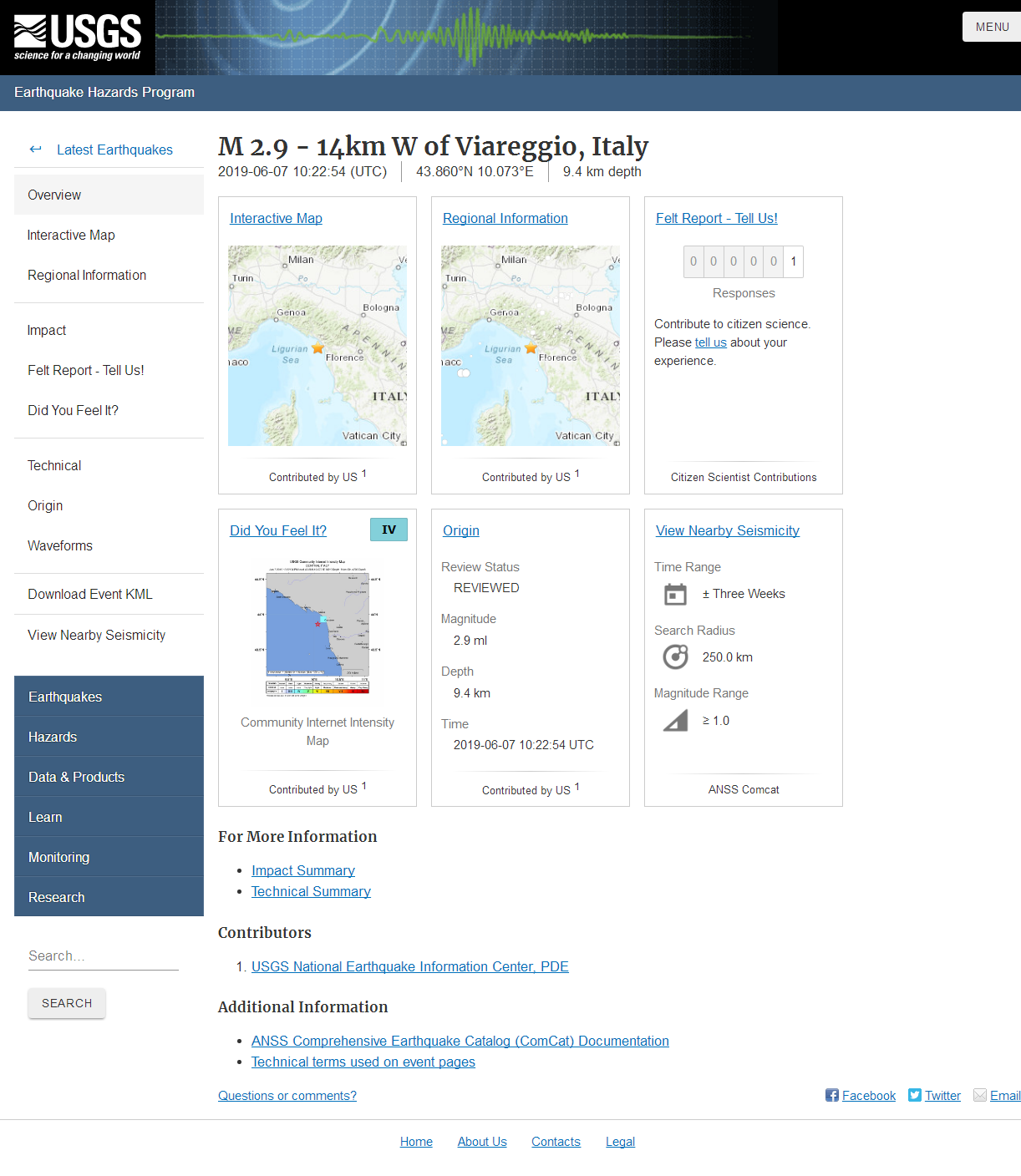 M 2.9 - 14km W of Viareggio, Italy.png