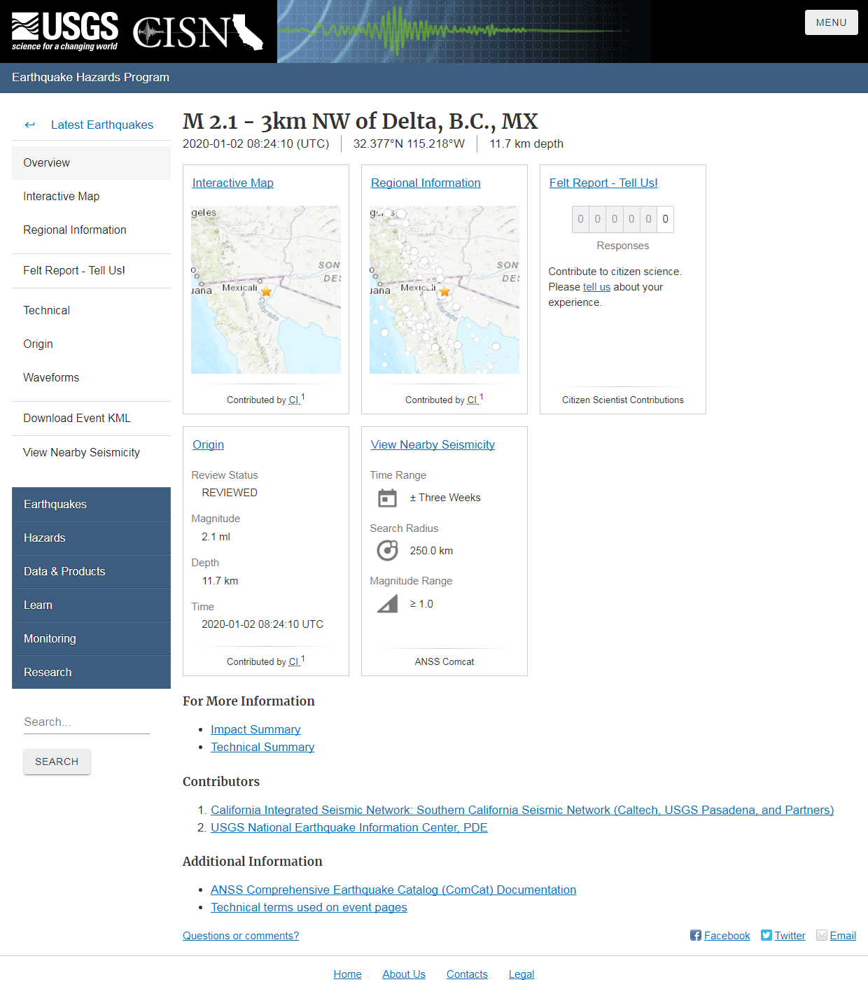 M 2.1 - 3km NW of Delta, B.C., MX.png