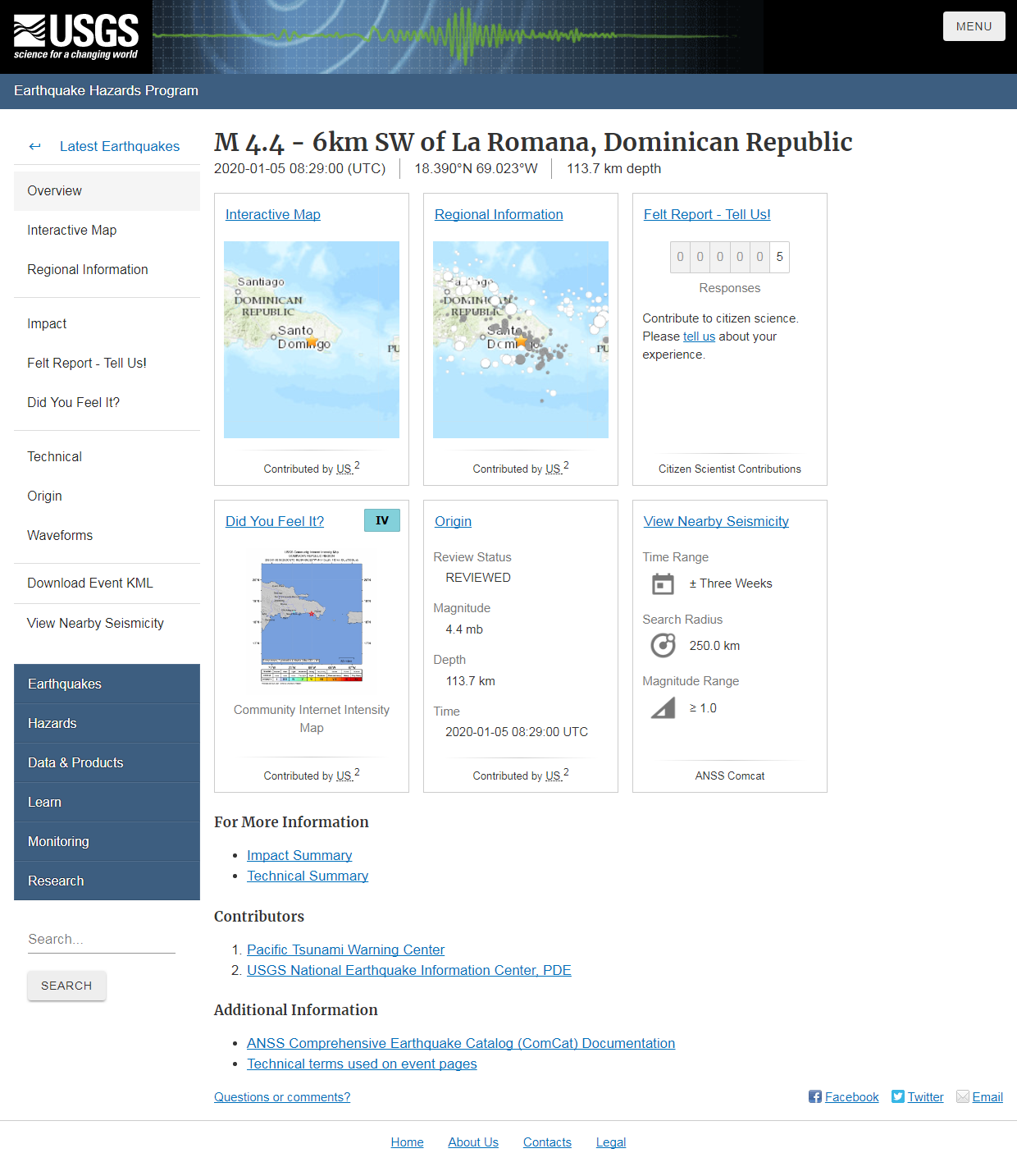 M 4.4 - 6km SW of La Romana, Dominican Republic.png