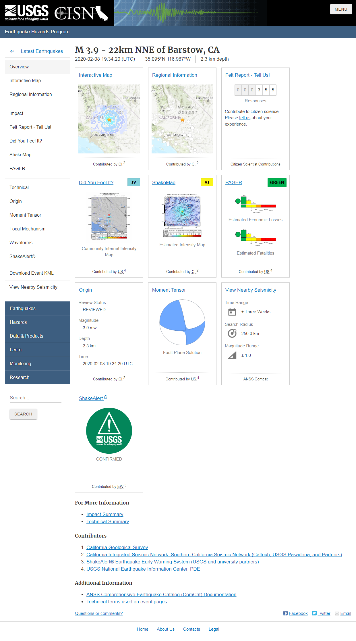 M 3.9 - 22km NNE of Barstow, CA.png