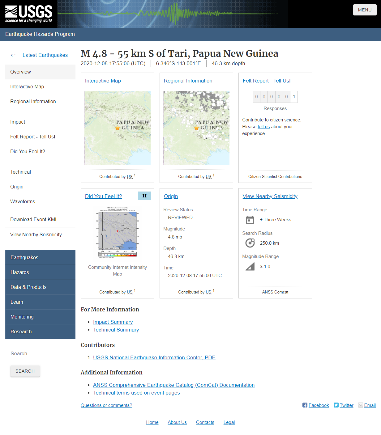 M 4.8 - 55 km S of Tari, Papua New Guinea.png
