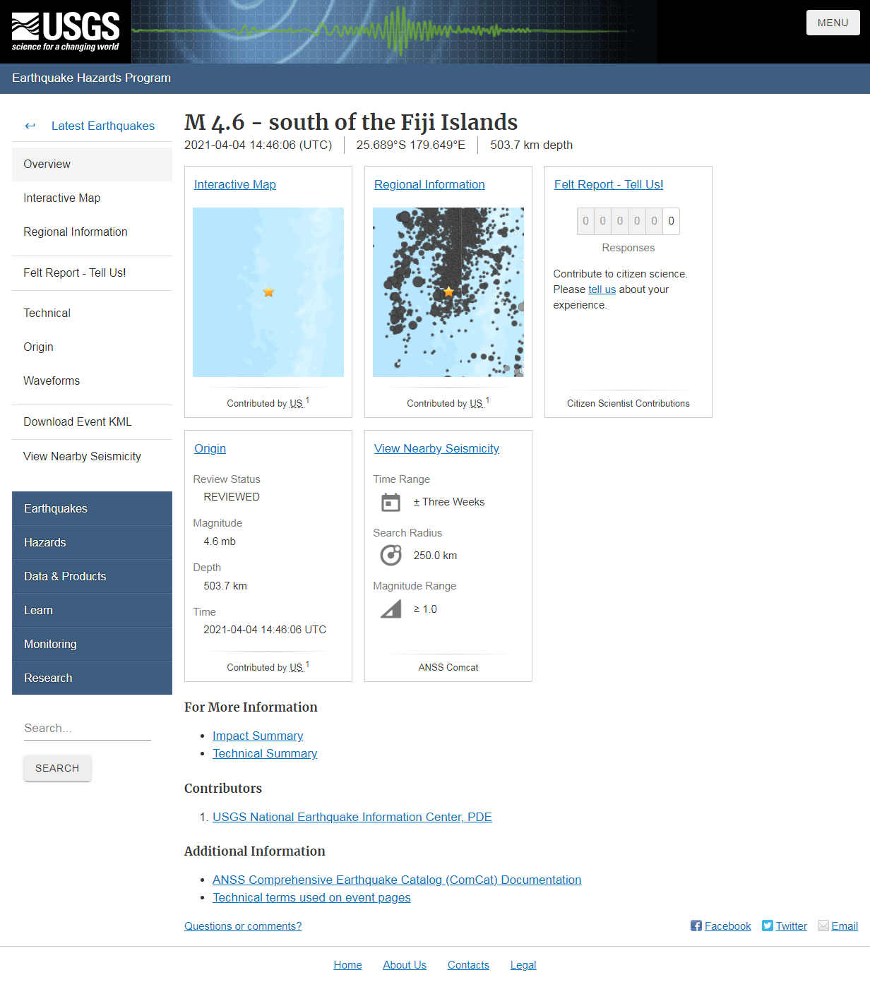 M 4.6 - south of the Fiji Islands.png