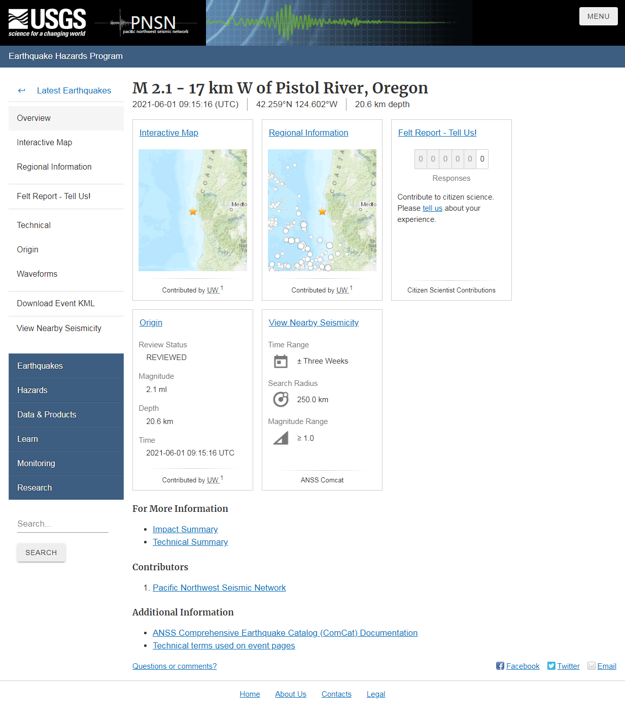 M 2.1 - 17 km W of Pistol River, Oregon.png