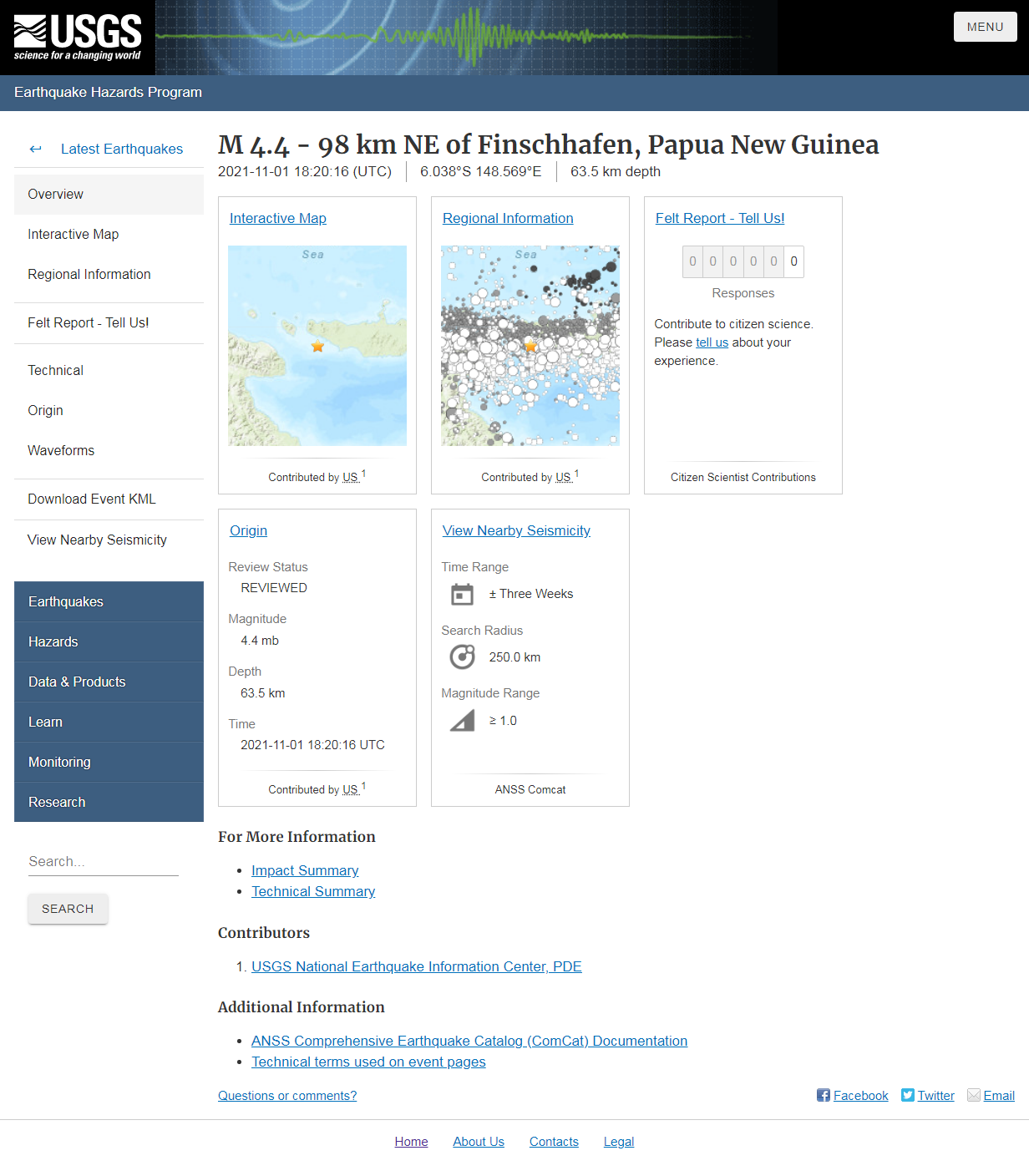 M 4.4 - 98 km NE of Finschhafen, Papua New Guinea.png