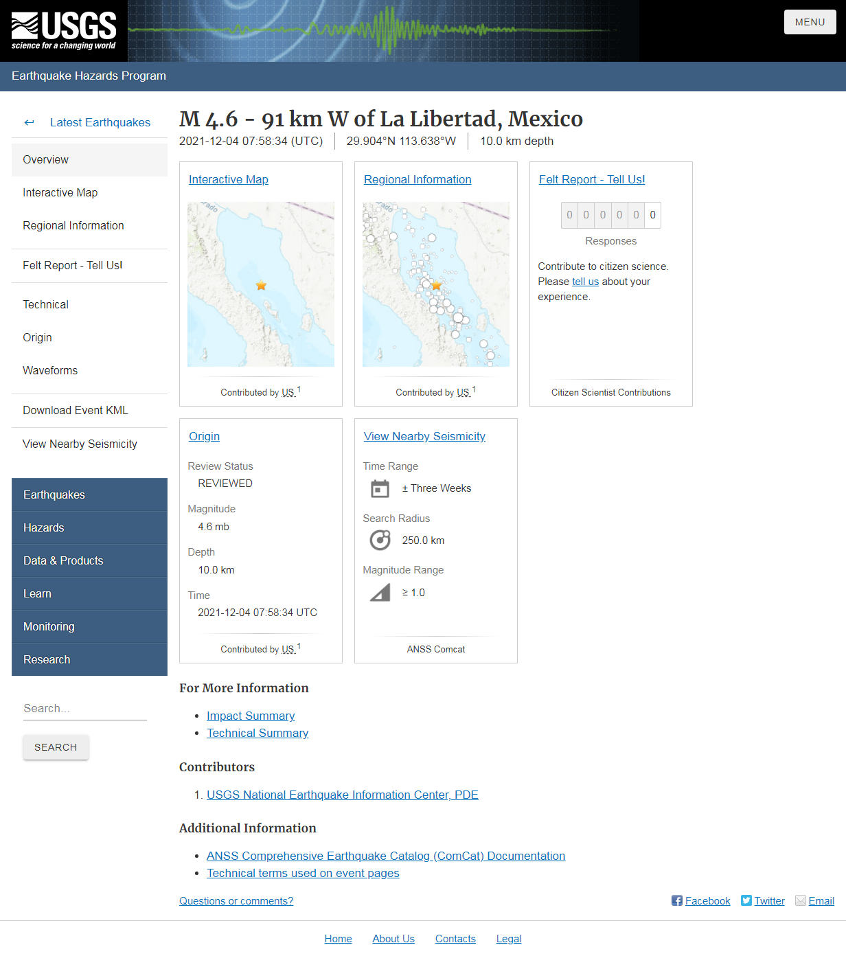 M 4.6 - 91 km W of La Libertad, Mexico.png